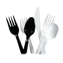 Fourchette en Plastique Blanc 1000/cs